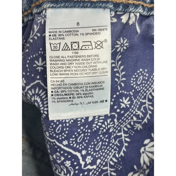 New Old Navy High Rise Secret Slim Pockets Shorts size 8 Blue - Picture 3 of 10